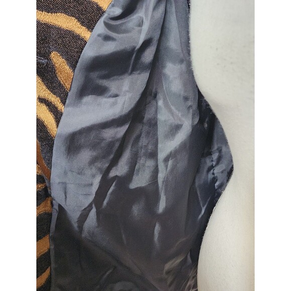 Painted Pony Vintage Tiger Print Size M Tapestry-Feel 3 Button Jacket - Picture 6 of 8